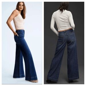MAEVE by ANTHROPOLOGIE | The Jada Wide-Leg High-Rise Dark Wash Jean | Size 27